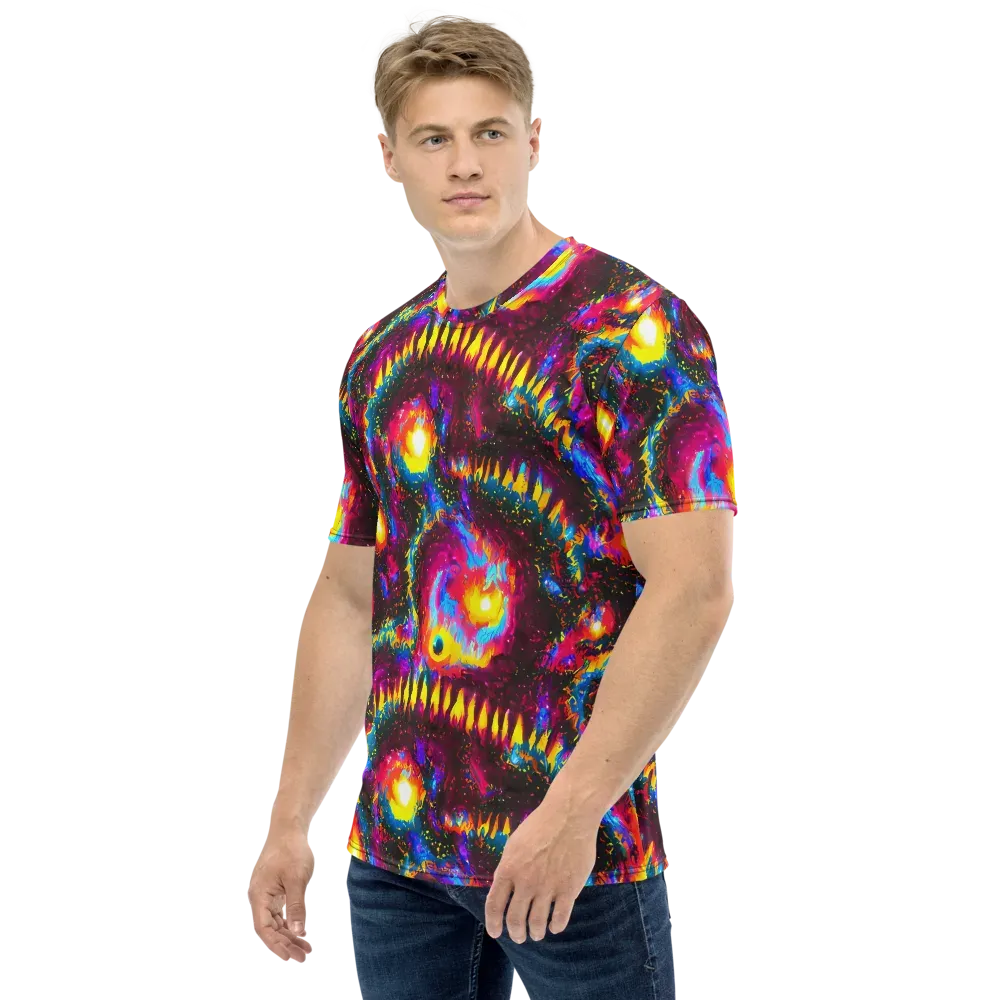 Lava Garden on Men's Crew Neck T-Shirt — Left
