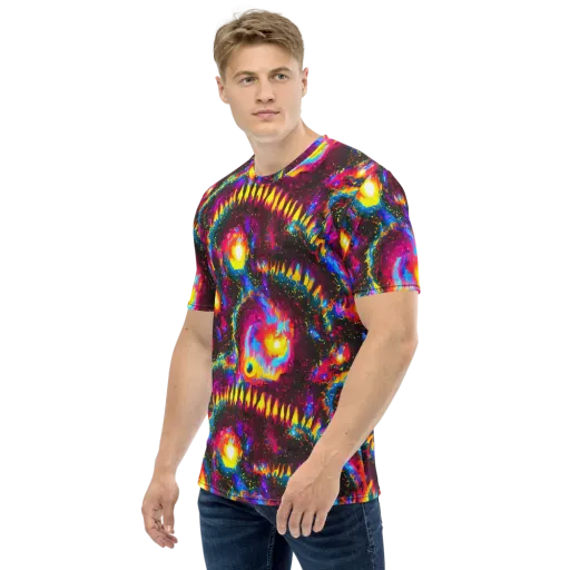 Lava Garden on a Men's Crew Neck T-Shirt