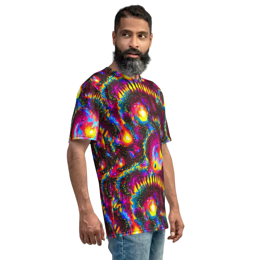 Lava Garden on Men's Crew Neck T-Shirt — Right
