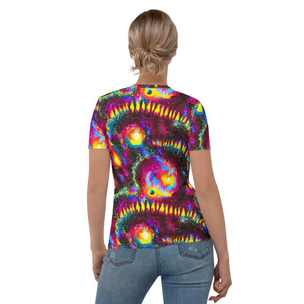 Lava Garden on Women's Crew Neck T-Shirt — Back
