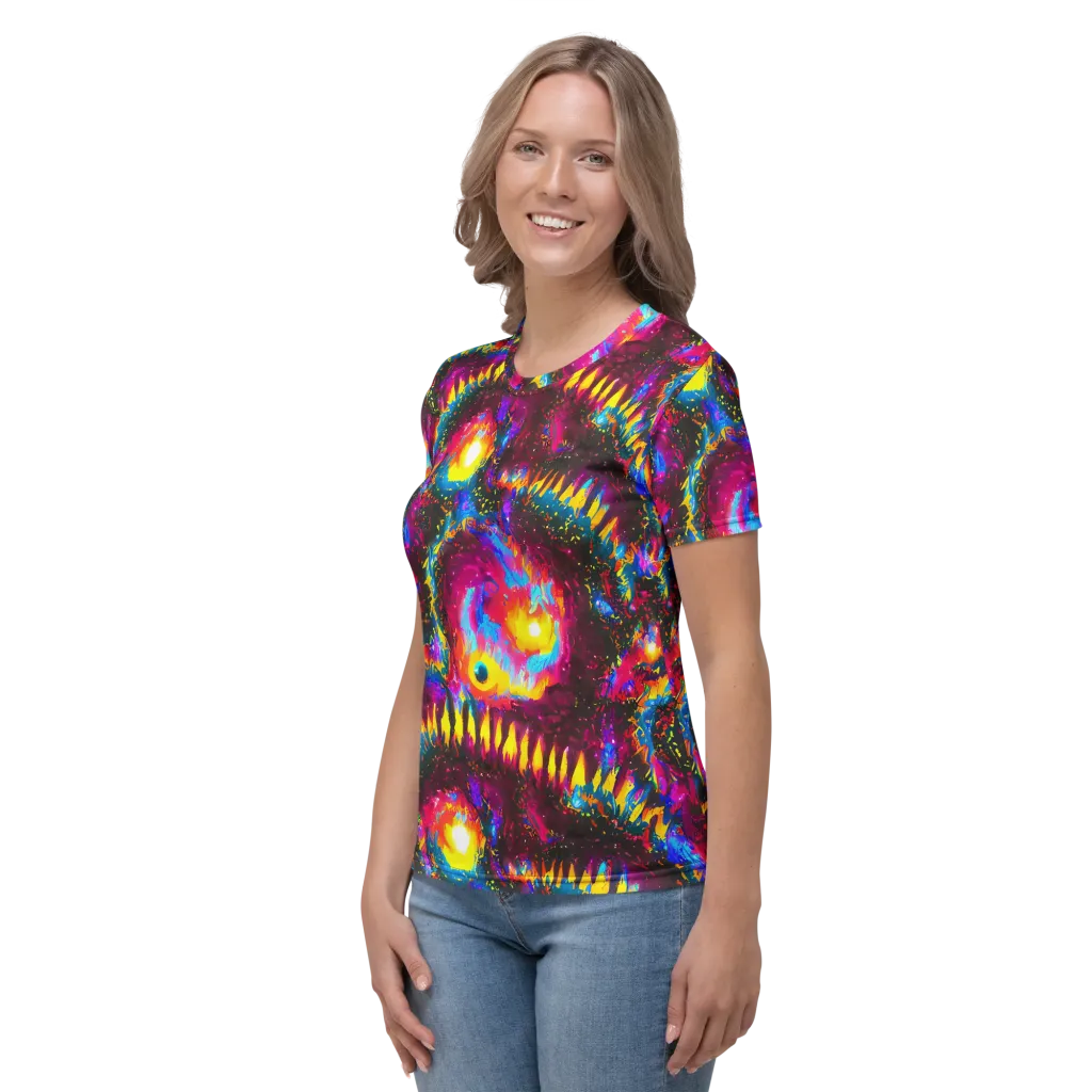 Lava Garden on Women's Crew Neck T-Shirt — Left