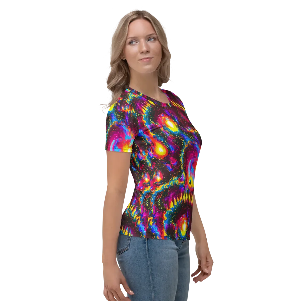 Lava Garden on Women's Crew Neck T-Shirt — Right