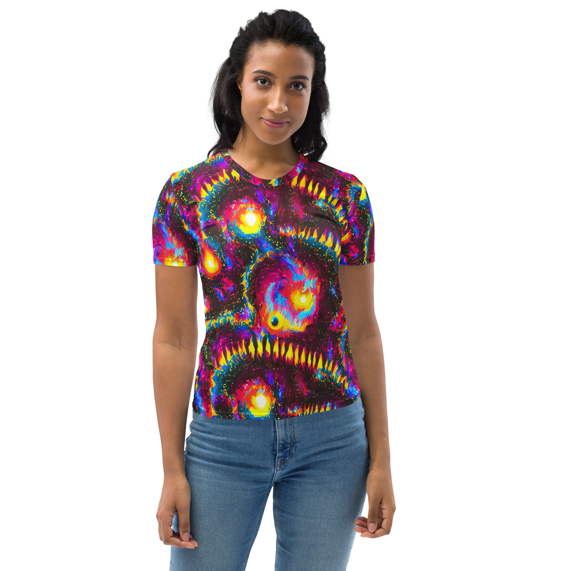 Lava Garden on Women's Crew Neck T-Shirt — Front