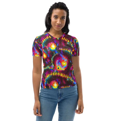 Lava Garden on a Women's Crew Neck T-Shirt
