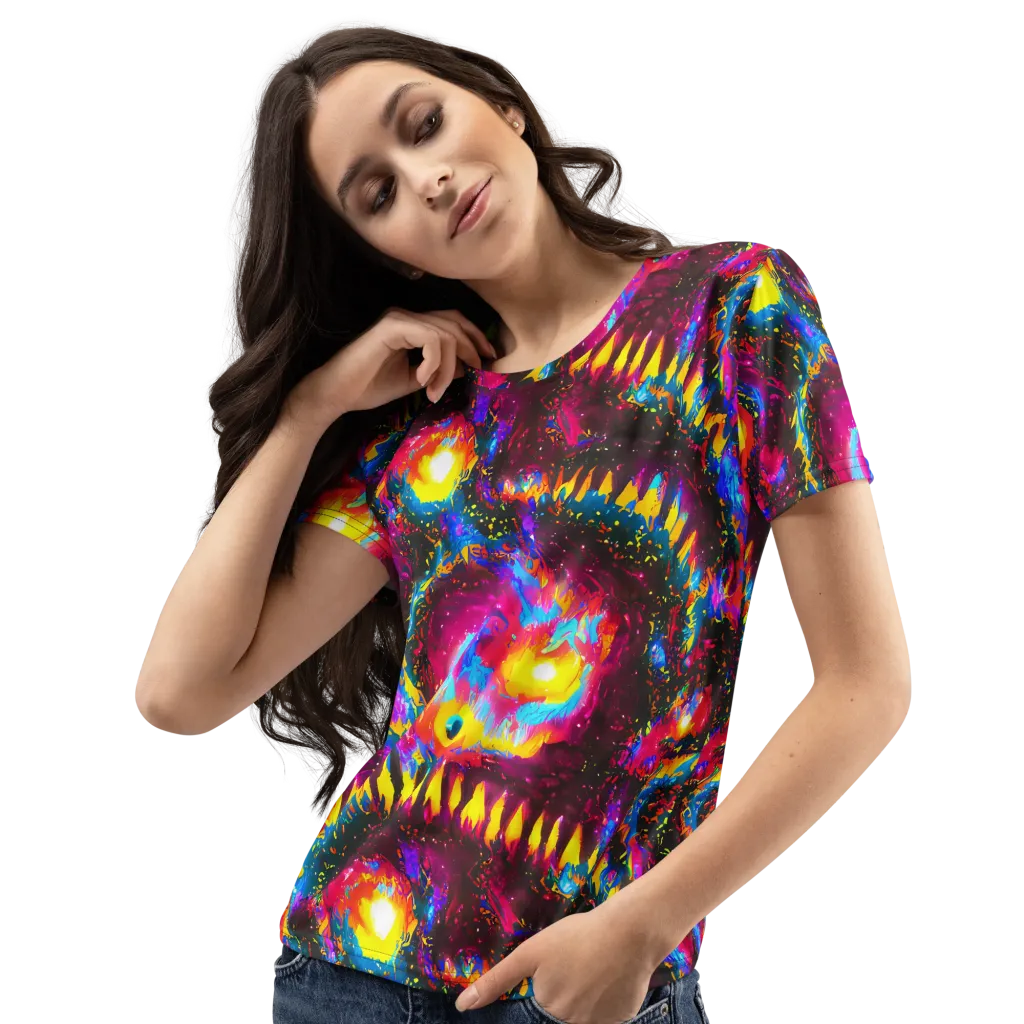 Lava Garden on Women's Crew Neck T-Shirt — Left Front