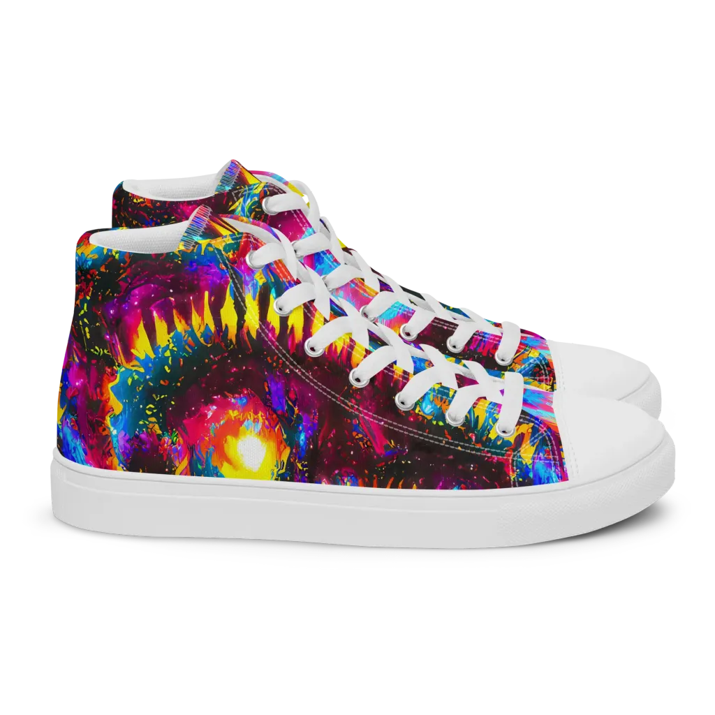 Lava Garden on Women's High Top Canvas Shoes — Right