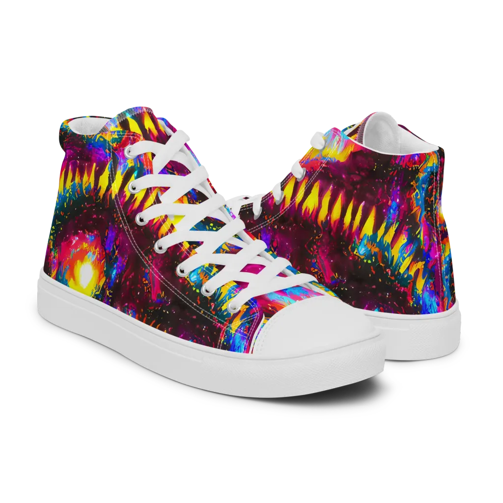 Lava Garden on Women's High Top Canvas Shoes — Right