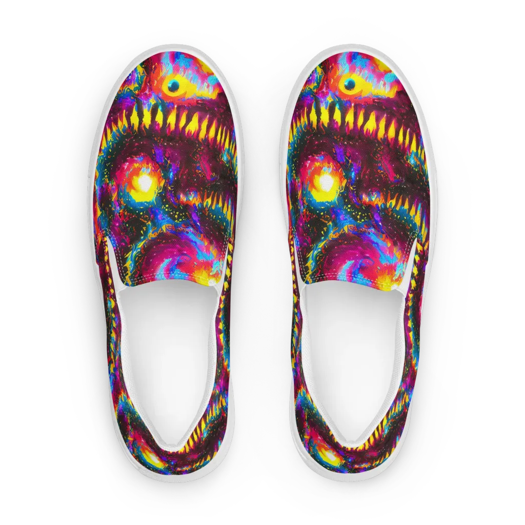 Lava Garden on Men's Slip-On Canvas Shoes — Front