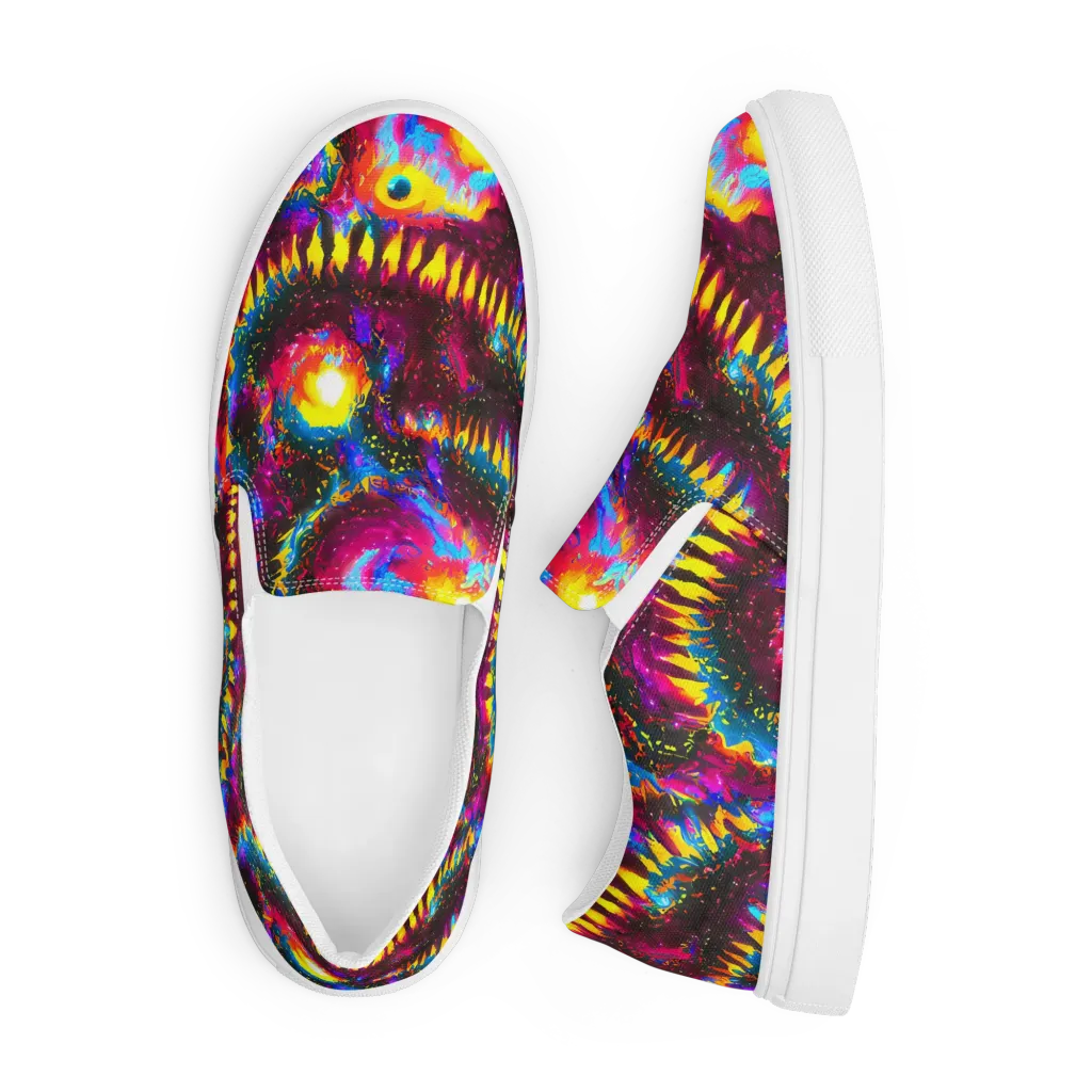 Lava Garden on Men's Slip-On Canvas Shoes — Front
