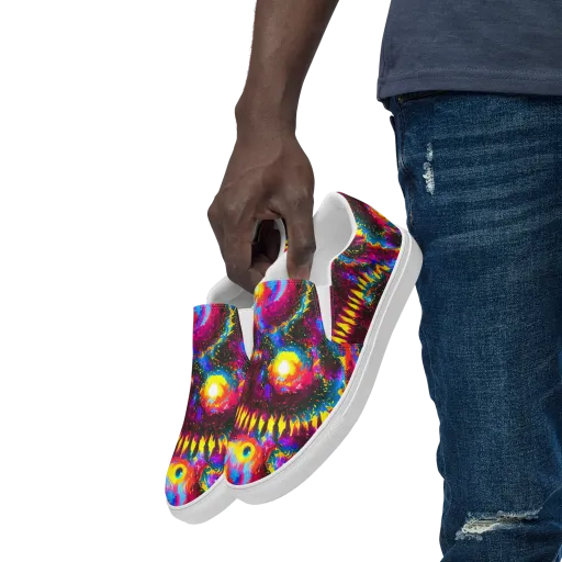Lava Garden on a Men's Slip-On Canvas Shoes