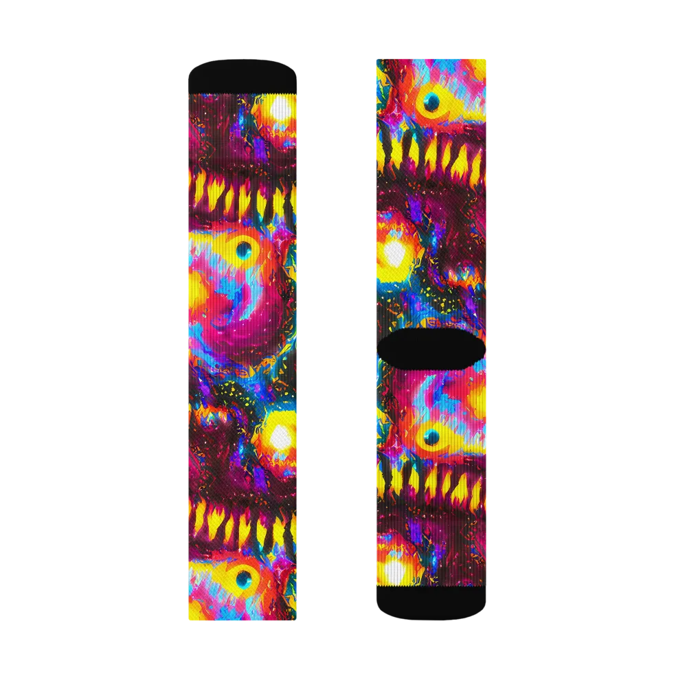 Lava Garden on Socks — Left Sock