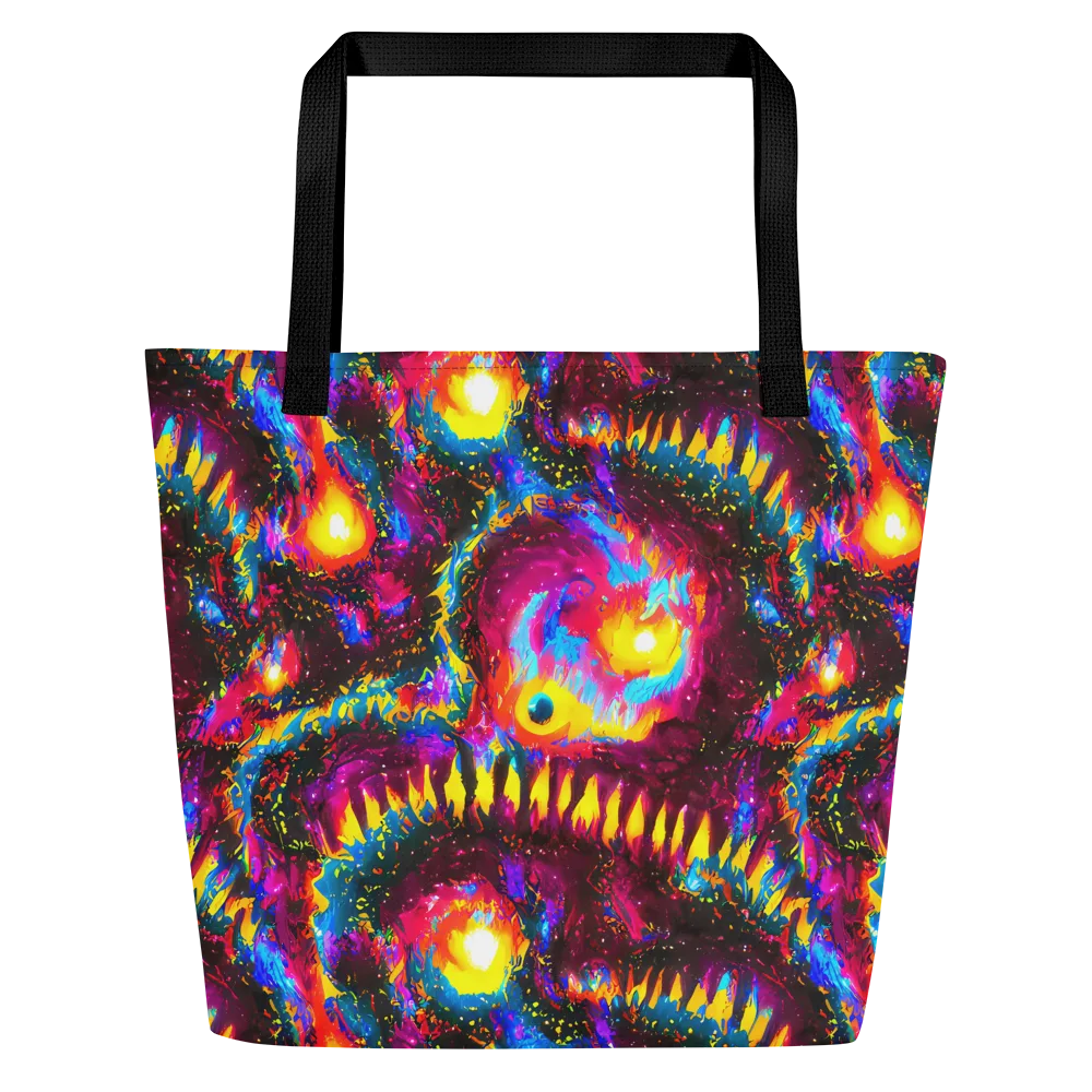 Lava Garden on Large Tote Bag W/ Pocket — Front