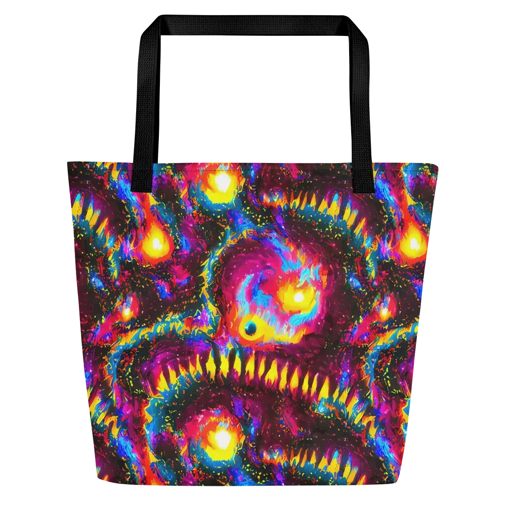 Lava Garden on Large Tote Bag W/ Pocket — Front