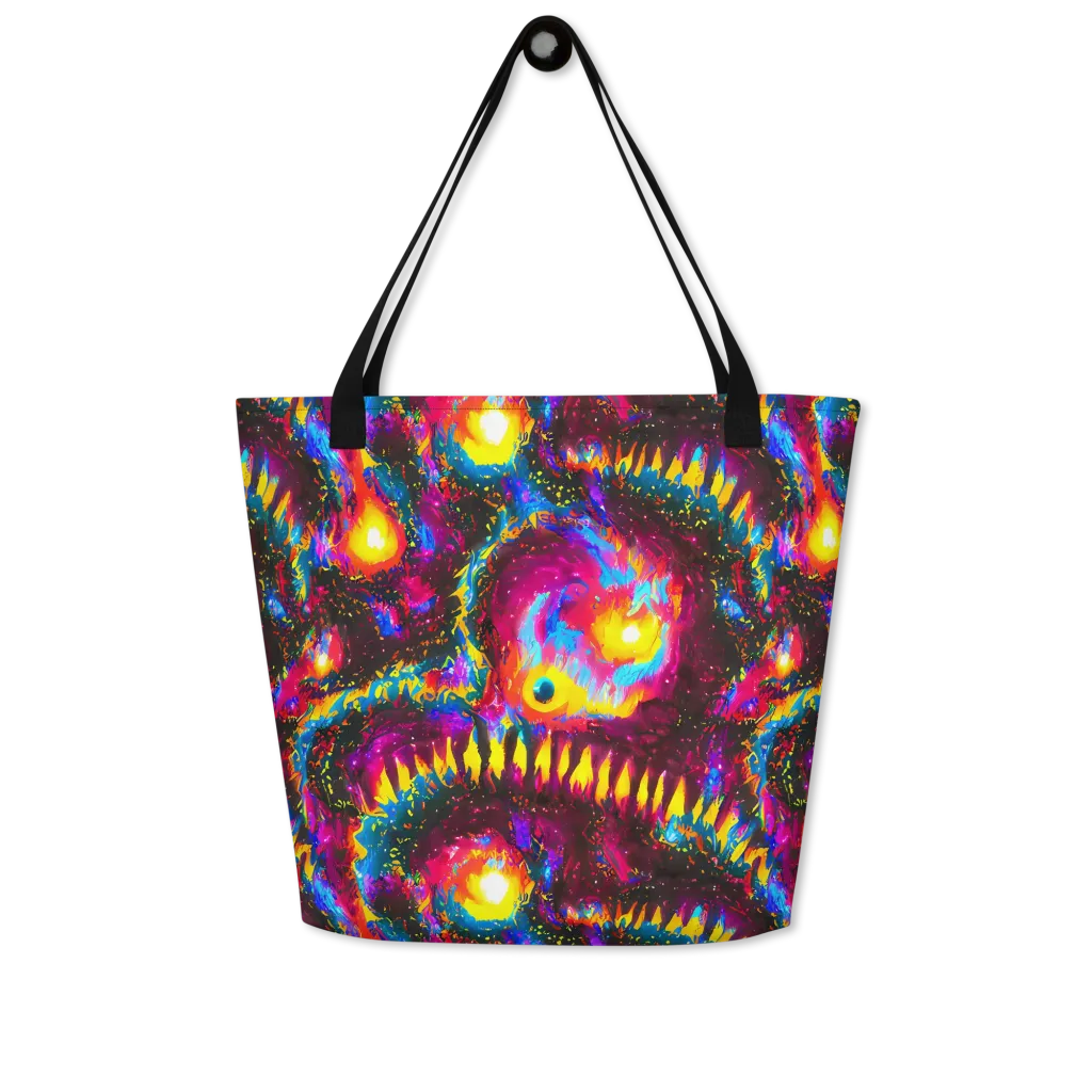 Lava Garden on Large Tote Bag W/ Pocket — Front