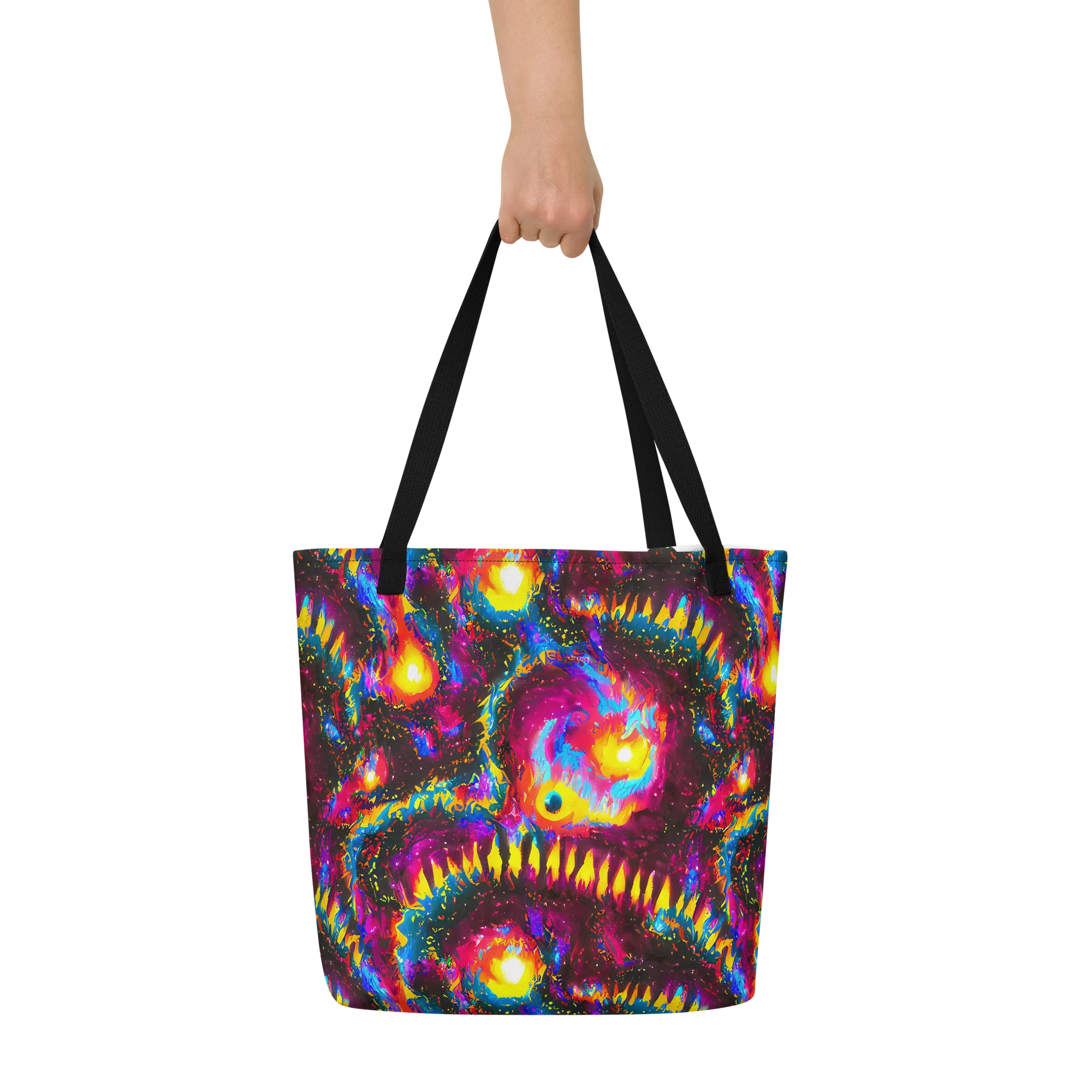 Lava Garden on Large Tote Bag W/ Pocket — Front
