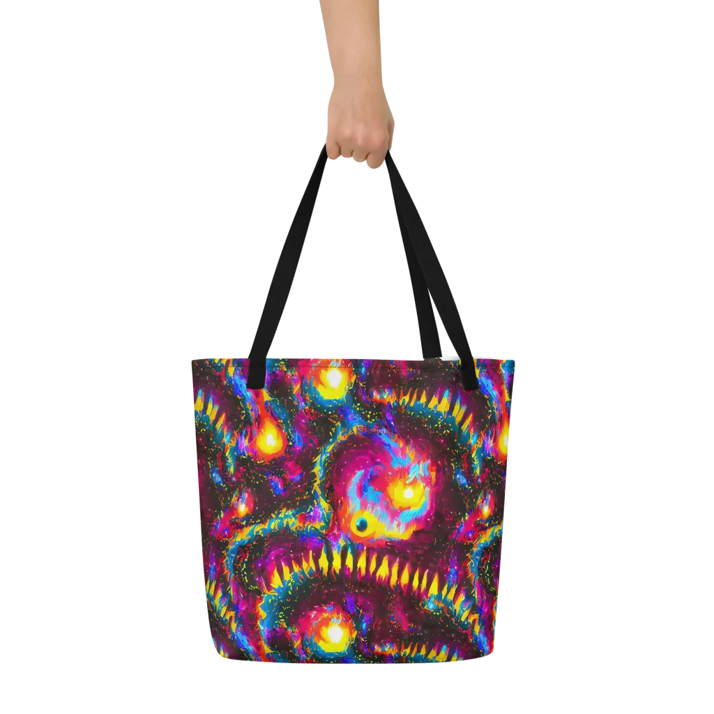 Lava Garden on Large Tote Bag W/ Pocket — Front