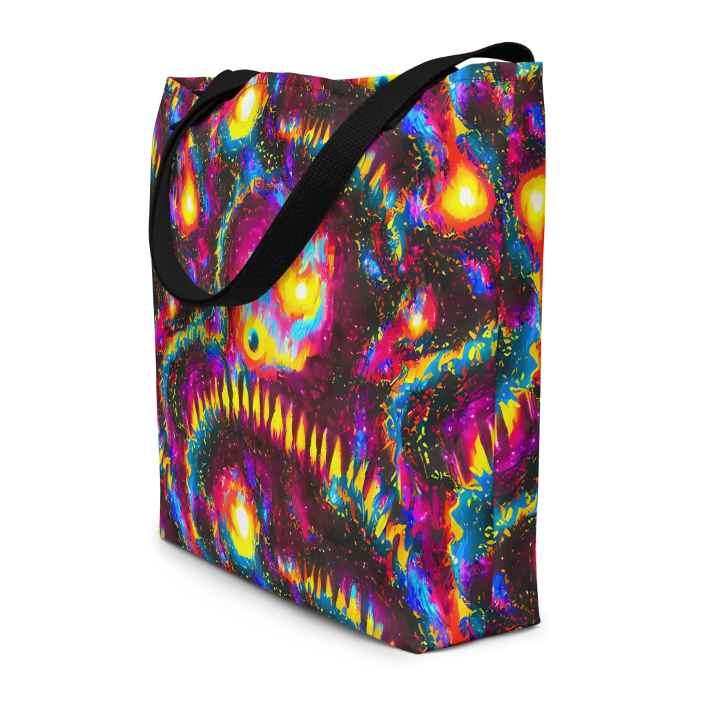 Lava Garden on Large Tote Bag W/ Pocket — Front