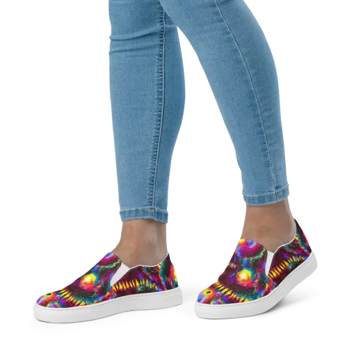Lava Garden on a Women's Slip-On Canvas Shoes