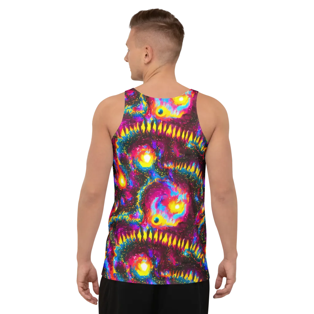 Lava Garden on Men's Tank Top — Back