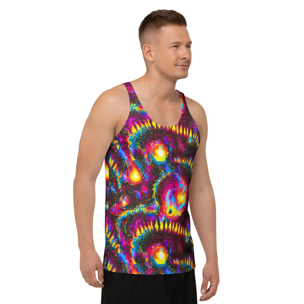 Lava Garden on Men's Tank Top — Right Front