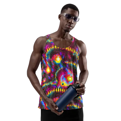 Lava Garden on a Men's Tank Top