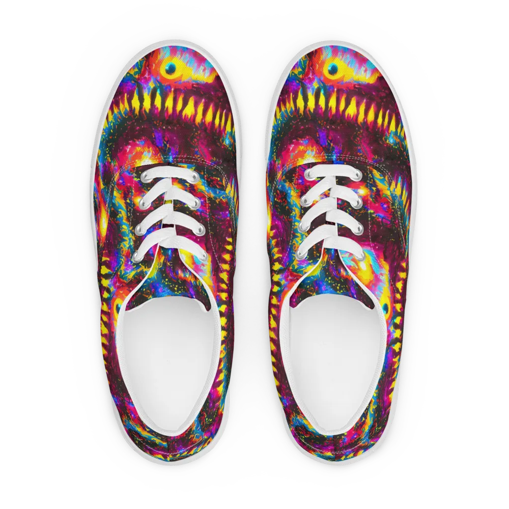 Lava Garden on Men's Lace-Up Canvas Shoes — Front