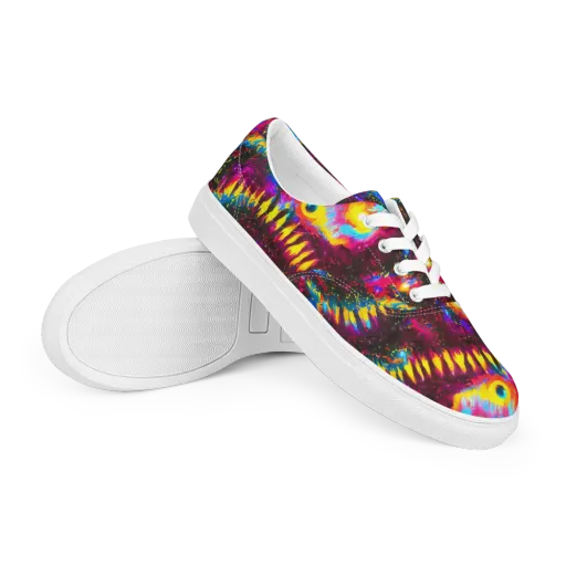 Lava Garden on a Men's Lace-Up Canvas Shoes