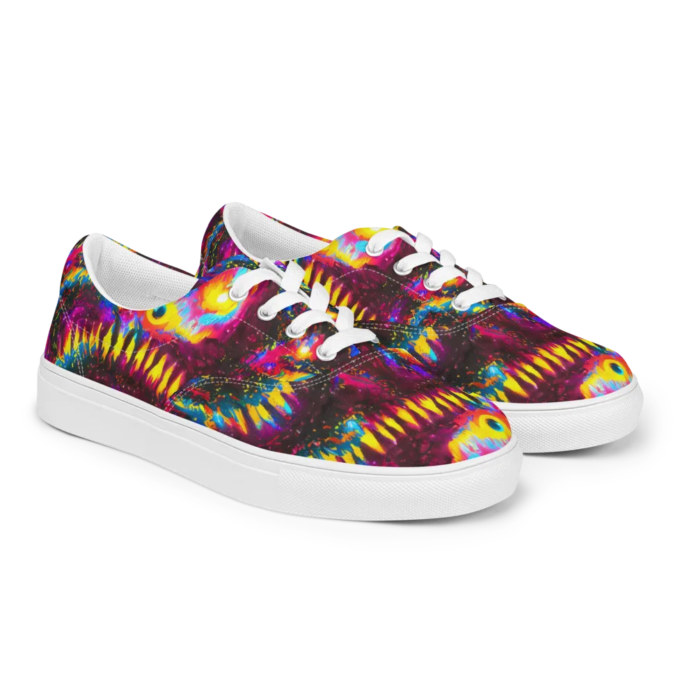 Lava Garden on Men's Lace-Up Canvas Shoes — Right Front