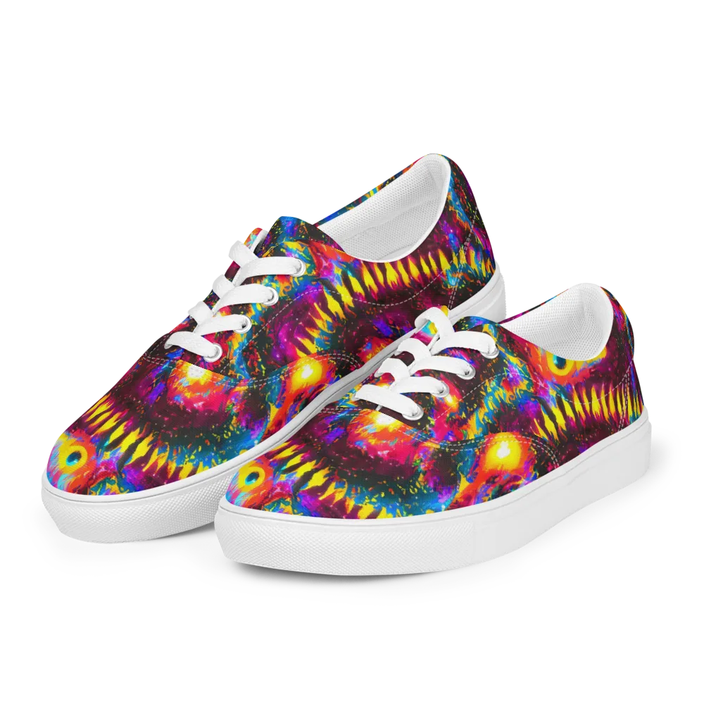 Lava Garden on Men's Lace-Up Canvas Shoes — Left Front