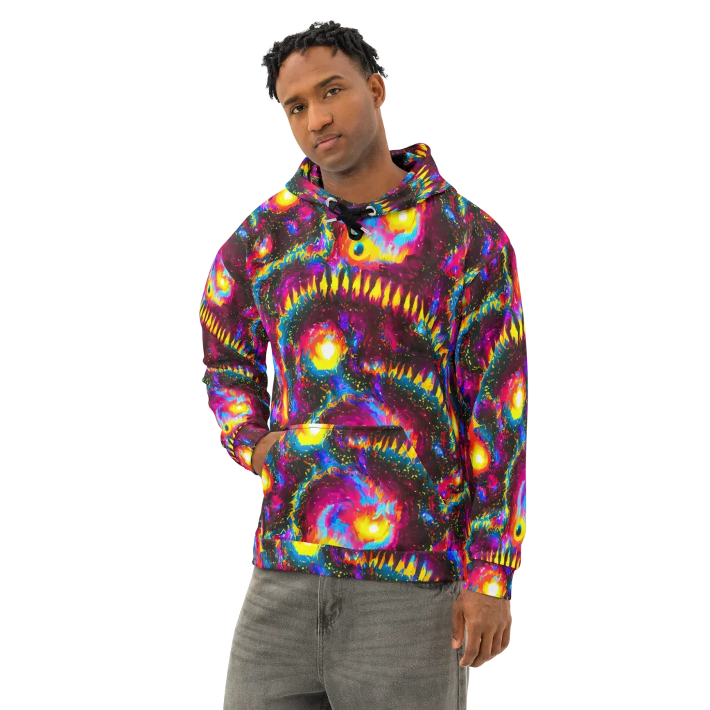 Lava Garden on Cotton Hoodie — Left Front