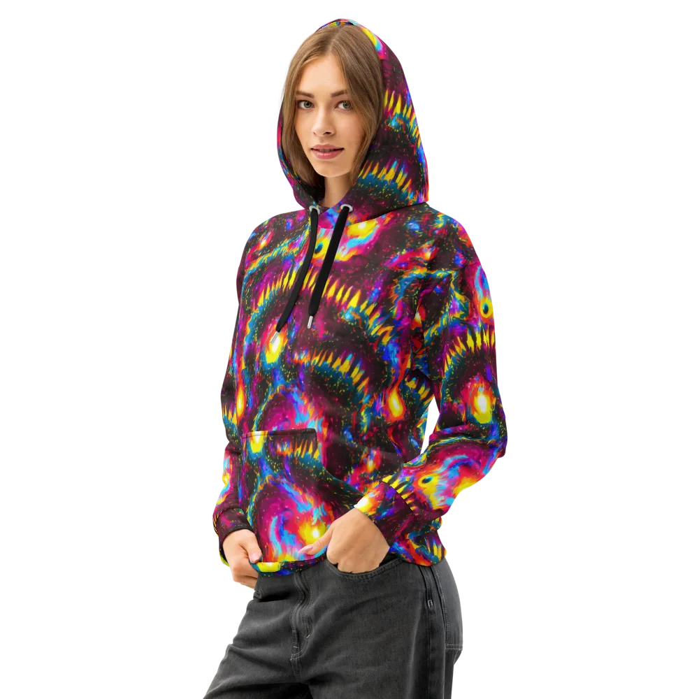 Lava Garden on Cotton Hoodie — Left Front