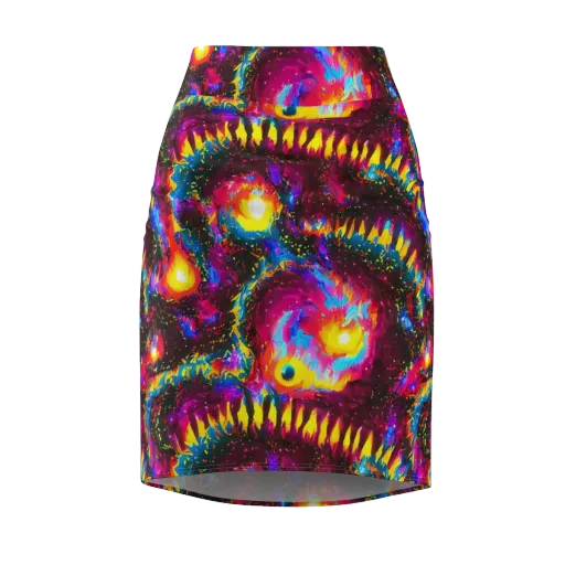 Lava Garden on a Pencil Skirt