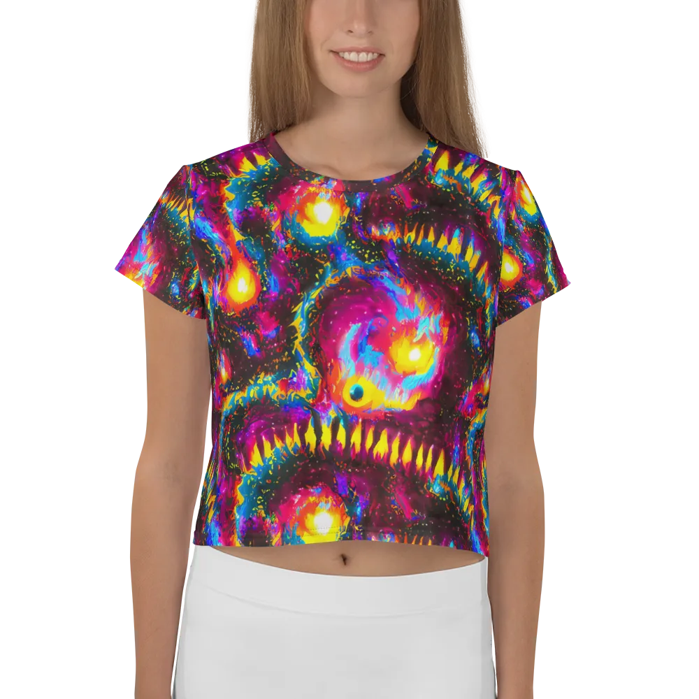 Lava Garden on Crop Tee — Front