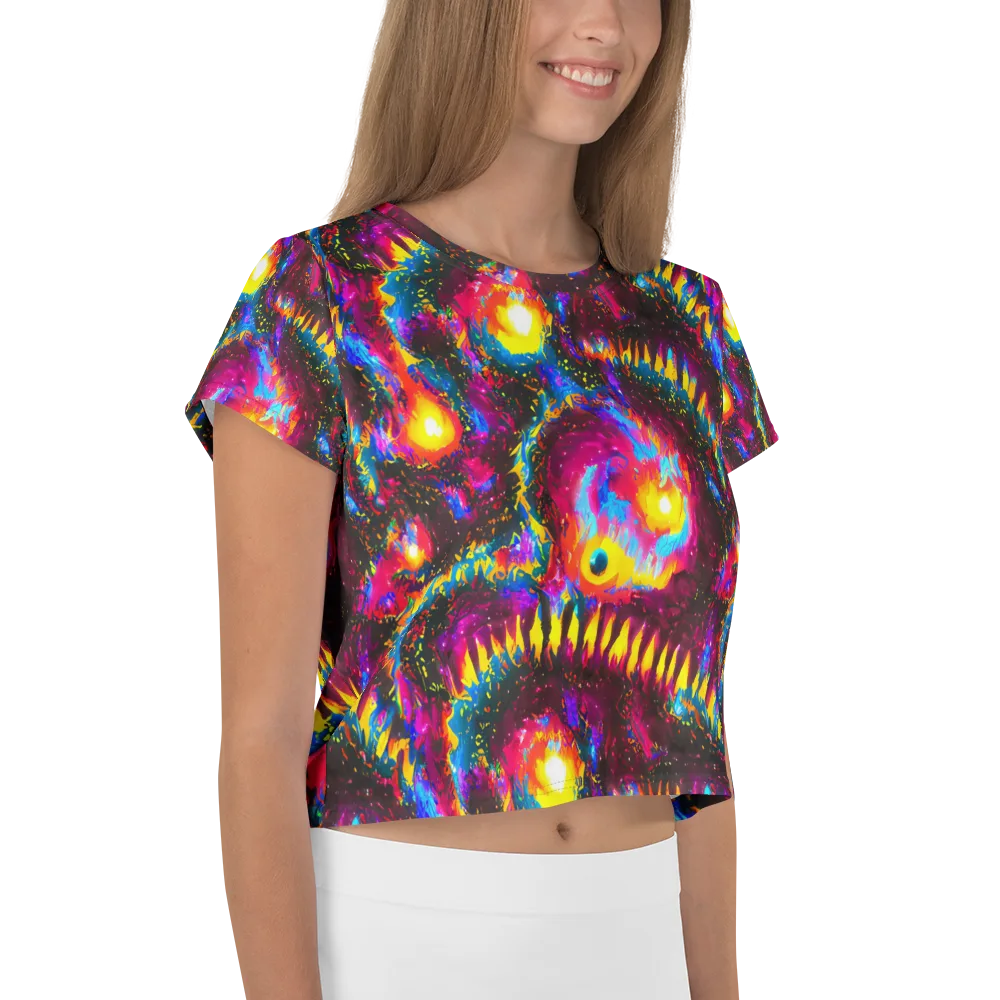Lava Garden on Crop Tee — Right