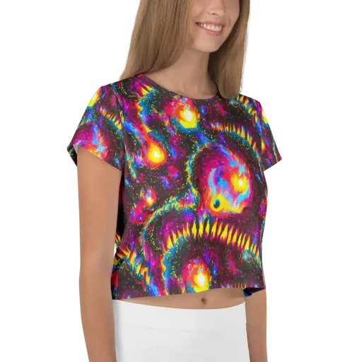 Lava Garden on a Crop Tee