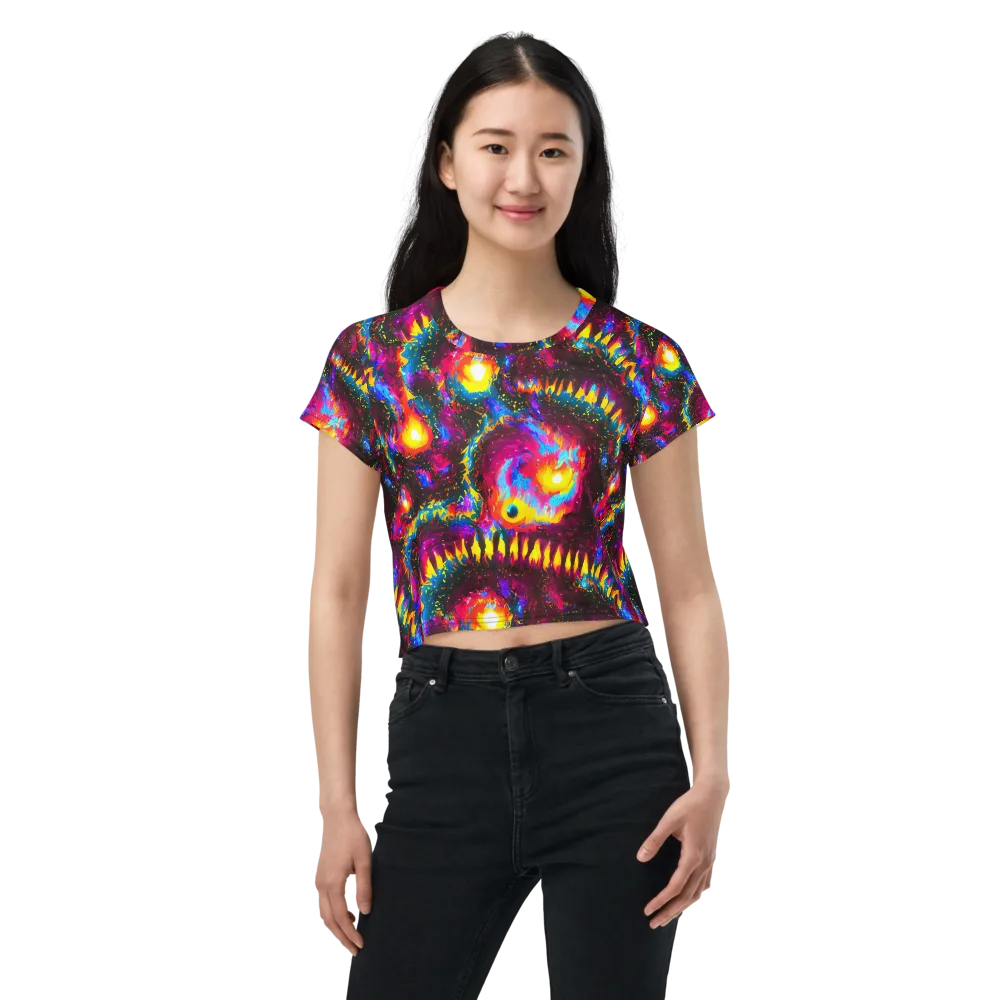 Lava Garden on Crop Tee — Front