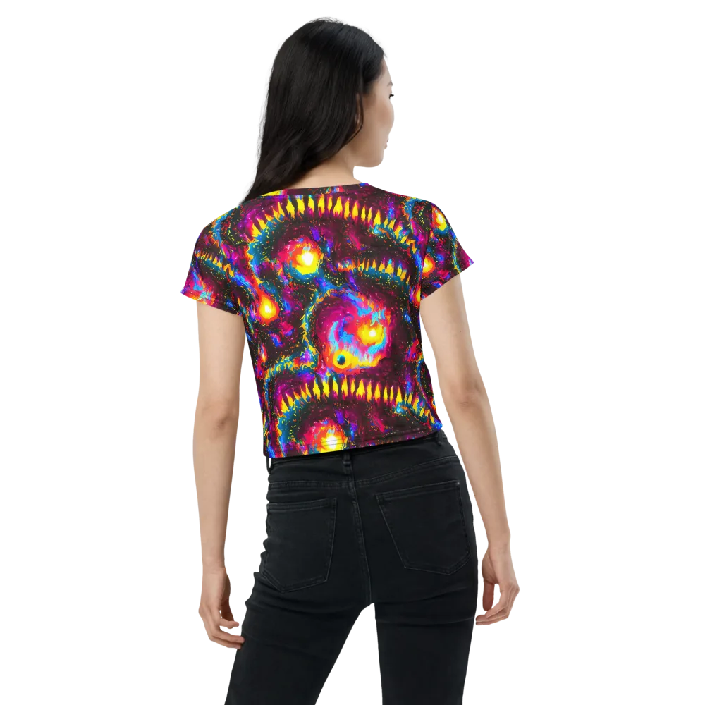 Lava Garden on Crop Tee — Back
