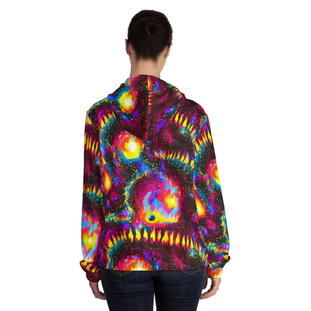 Lava Garden on Women's Full-Zip Hoodie — Back On Person