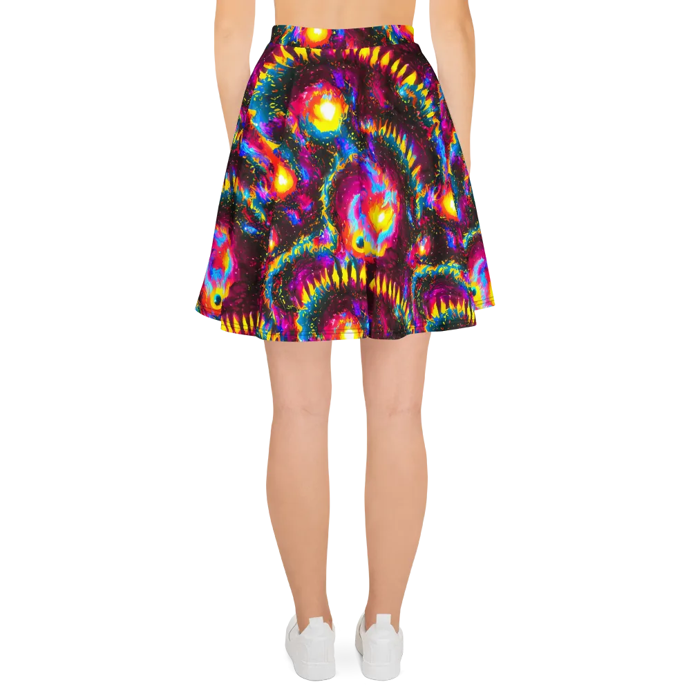 Lava Garden on Skater Skirt — Back