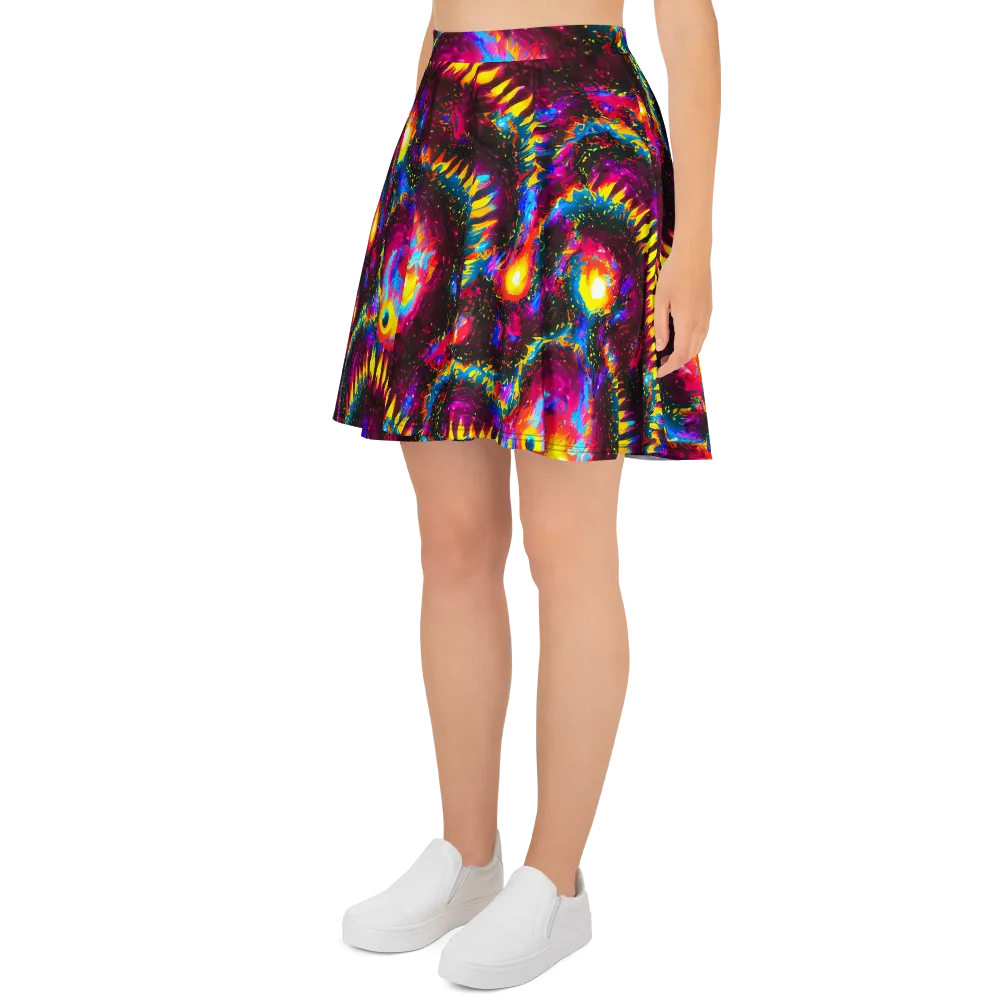Lava Garden on Skater Skirt — Left