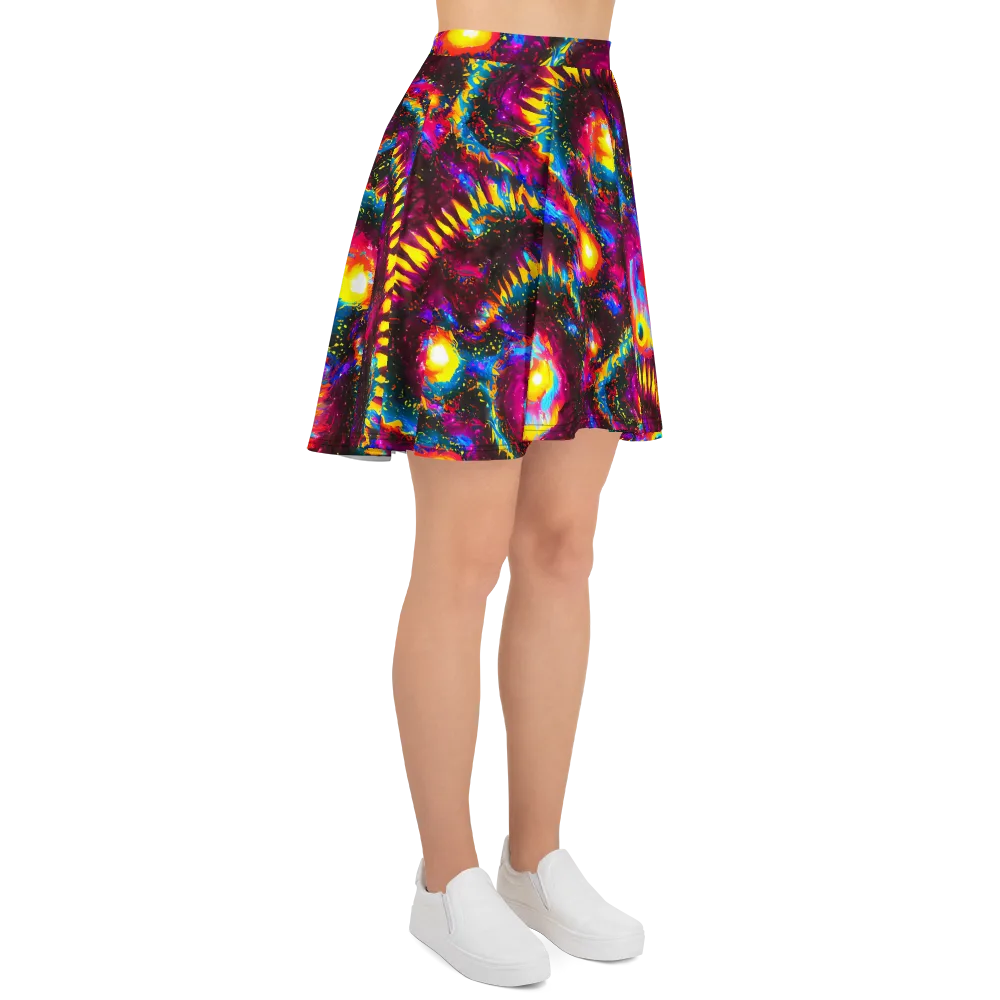 Lava Garden on Skater Skirt — Right