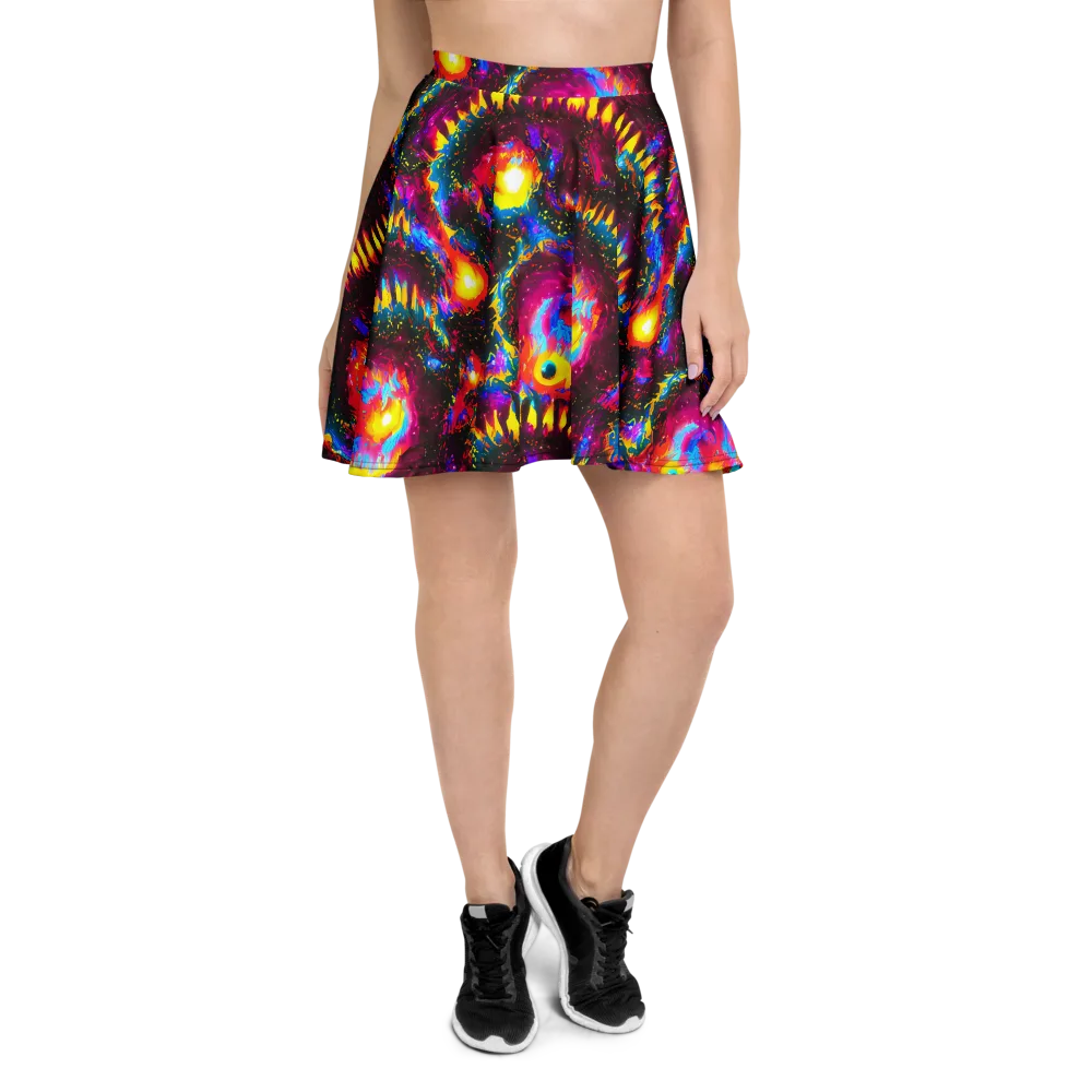 Lava Garden on Skater Skirt — Front