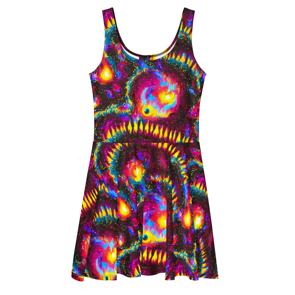 Lava Garden on Skater Dress — Front