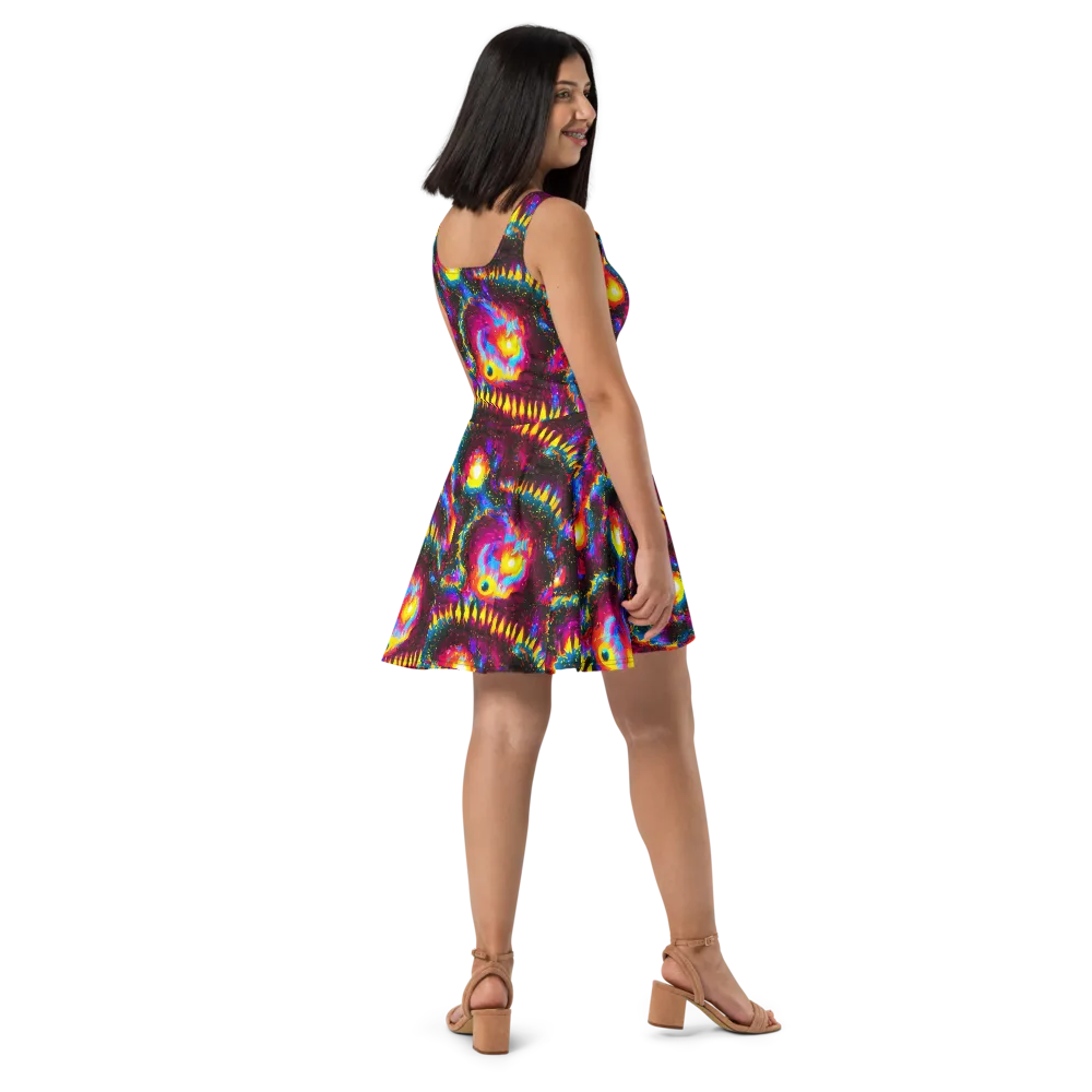Lava Garden on Skater Dress — Right