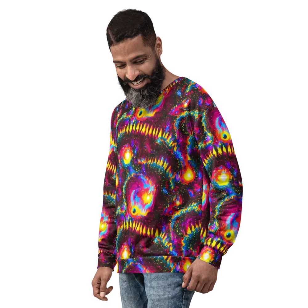 Lava Garden on Sweatshirt — Left Front