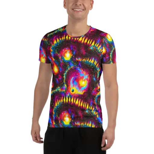 Lava Garden on a Men's Athletic T-Shirt