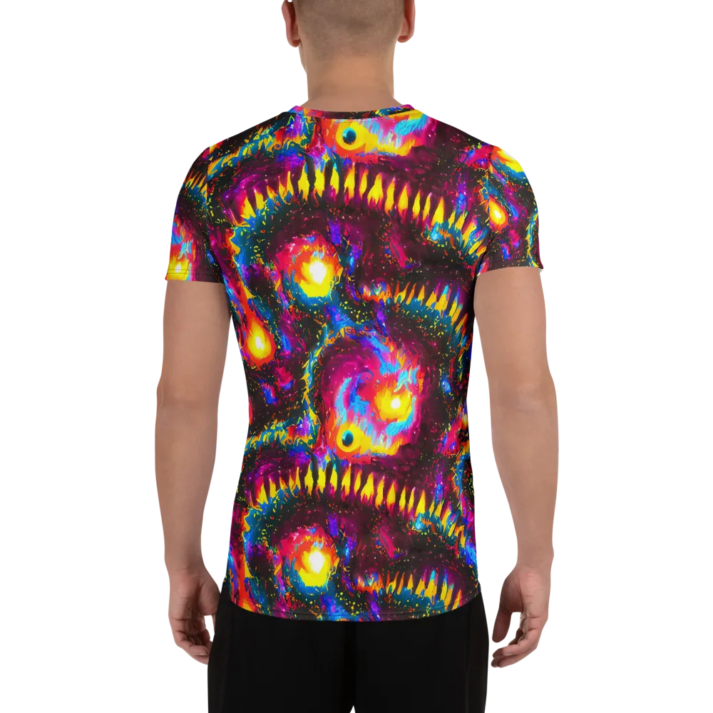 Lava Garden on Men's Athletic T-Shirt — Back
