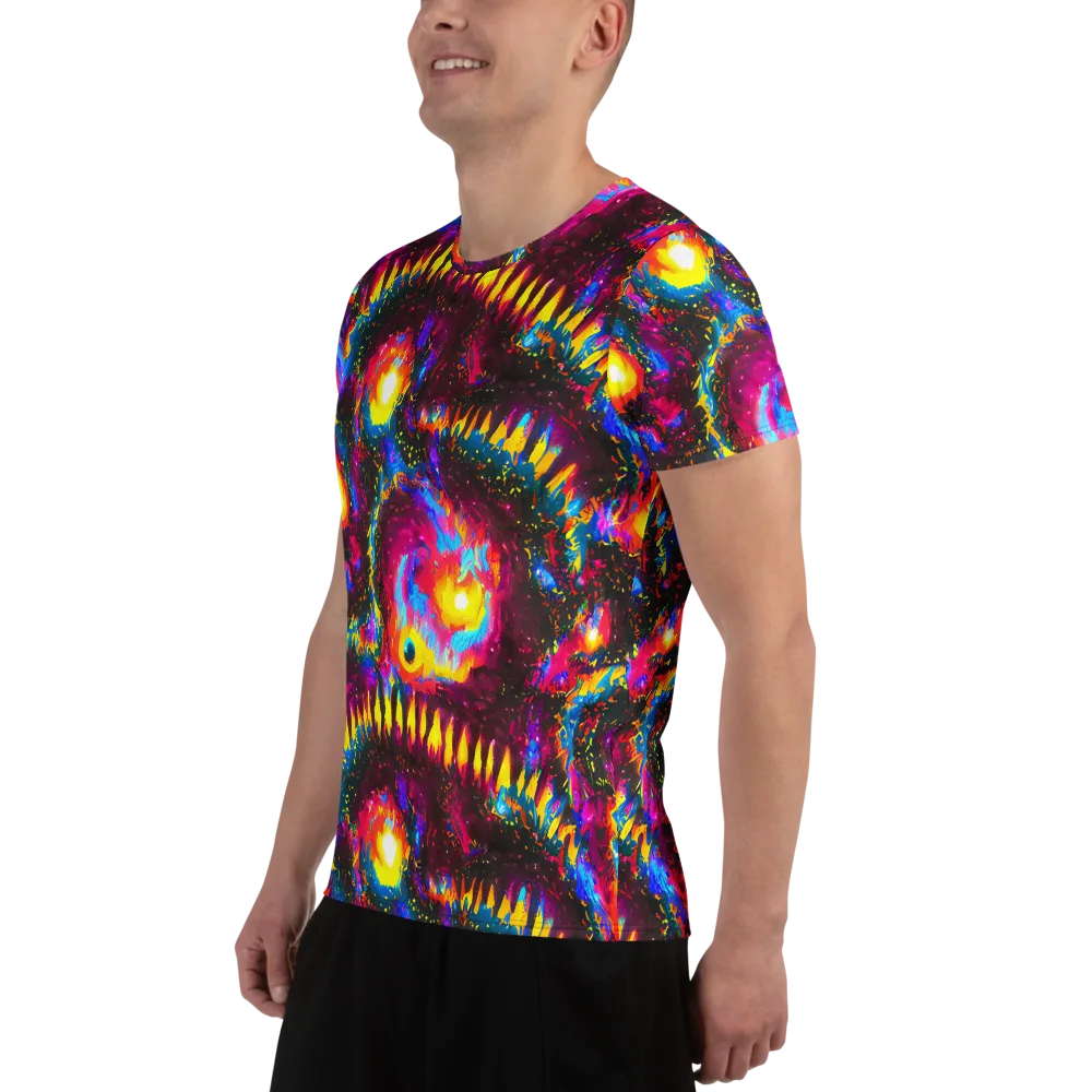Lava Garden on Men's Athletic T-Shirt — Left