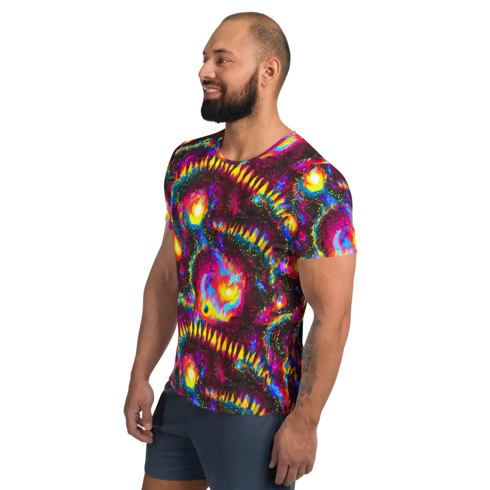 Lava Garden on Men's Athletic T-Shirt — Left