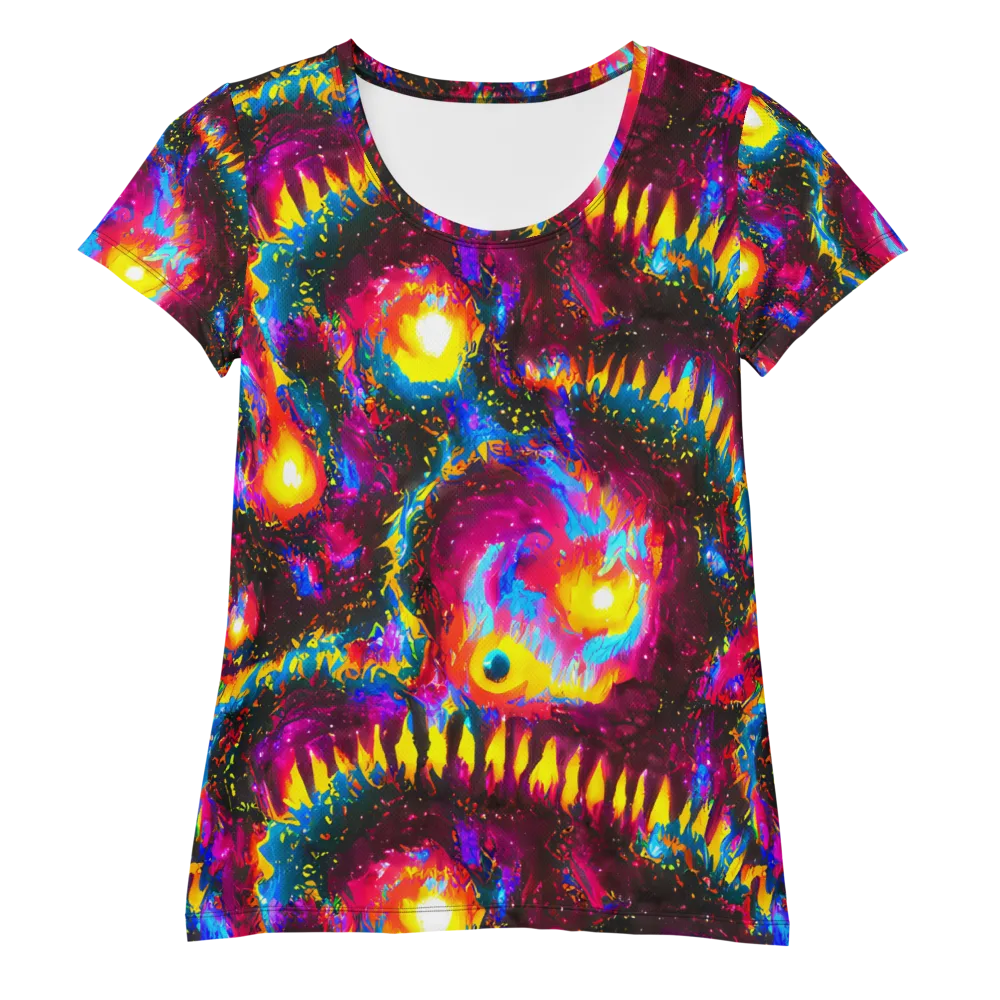 Lava Garden on Women's Athletic T-Shirt — Front